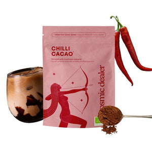 Chilli Drinking Chocolate Organic Raw Reishi Lion's Mane 120g - Kindly of Brighton