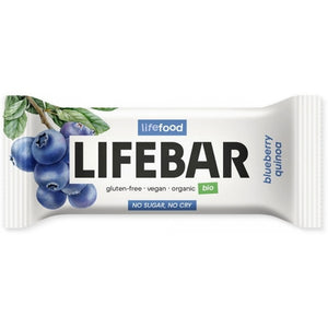 LifeFood Organic Lifebar Blueberry Quinoa RAW 40 g - Kindly of Brighton