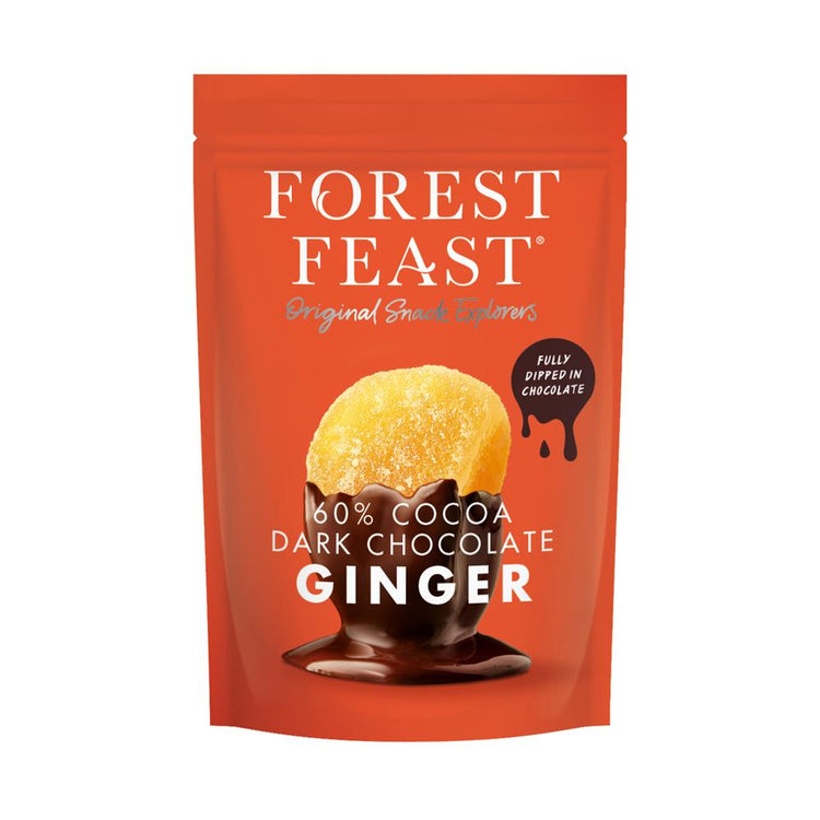 Forest Feast 60% Cocoa Dark Chocolate Ginger 130g - Kindly of Brighton