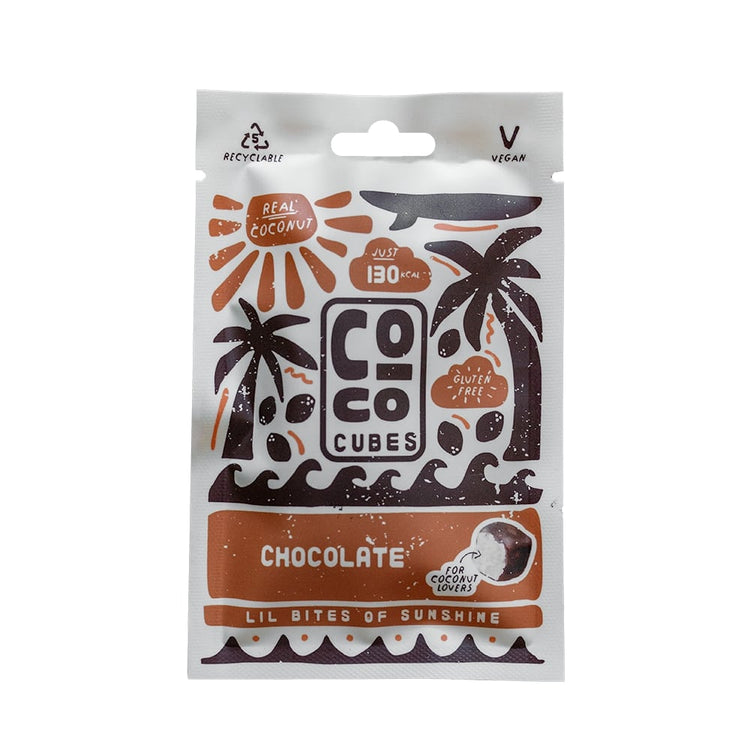 Coco Cubes Delicious Chocolate Coconut Snack 30g