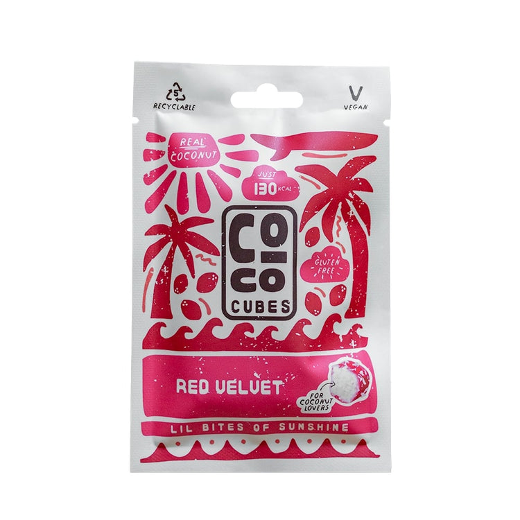 Coco Cubes Red Velvet Coconut Snack 30g