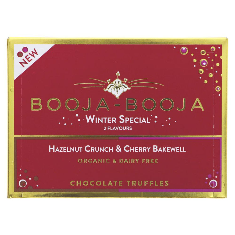 Booja Hazelnut Crunch and Cherry Bakewell Truffle