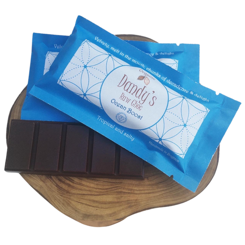 Dandys Ocean Boost Raw Choc 52G - Sustainable Vegan Groceries Brighton
