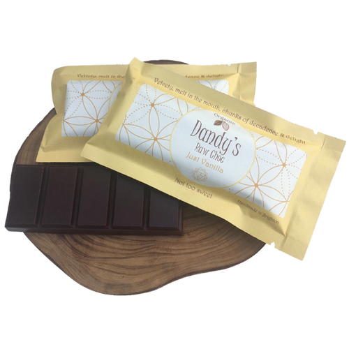 Dandys Just Vanilla Raw Choc 52G - Sustainable Vegan Groceries Brighton