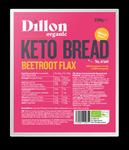 Org Beetroot Flax Keto Bread 250G - Sustainable Vegan Groceries Brighton
