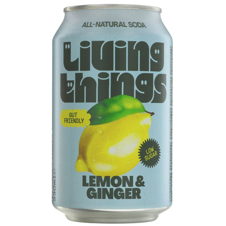 Lemon & Ginger Soda 330Ml - Sustainable Vegan Groceries Brighton