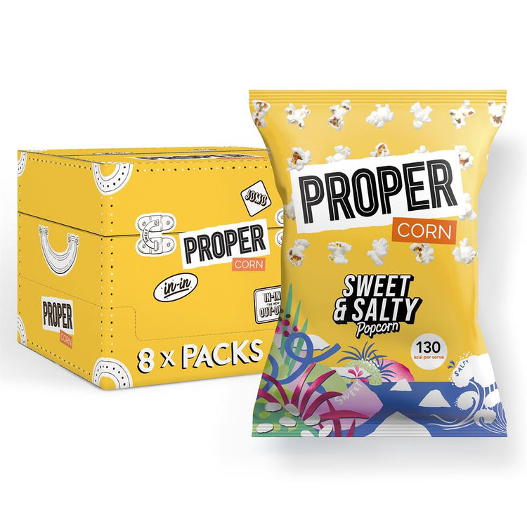 Propercorn Sweet & Salty Popcorn 90G - Sustainable Vegan Groceries Brighton