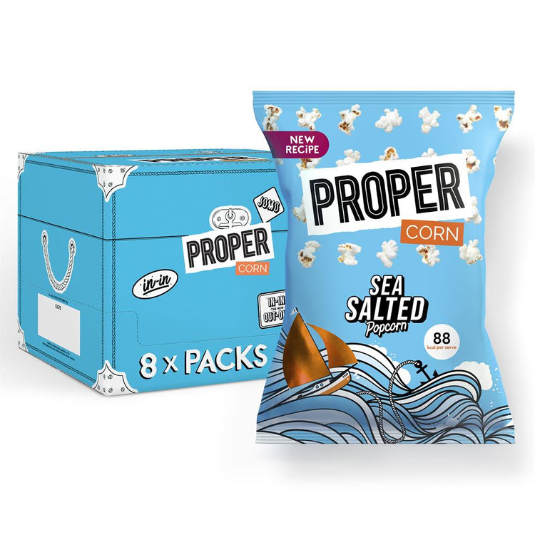 Propercorn Lightly Sea Salted Popcorn 70G - Sustainable Vegan Groceries Brighton