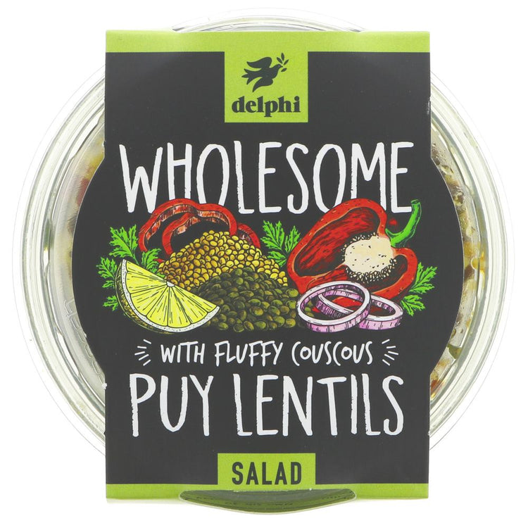 Delphi Foods Puy Lentil & Couscous Salad 185G - Sustainable Vegan Groceries Brighton