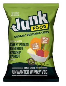 Junk Food Organic Mixed Vegetable Crisps 100G - Sustainable Vegan Groceries Brighton