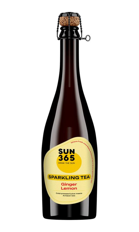 Sun365 Sparkling Tea Ginger & Lemon 750Ml - Sustainable Vegan Groceries Brighton