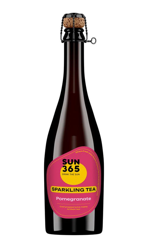Sun365 Sparkling Tea Pomegranate 750Ml - Sustainable Vegan Groceries Brighton
