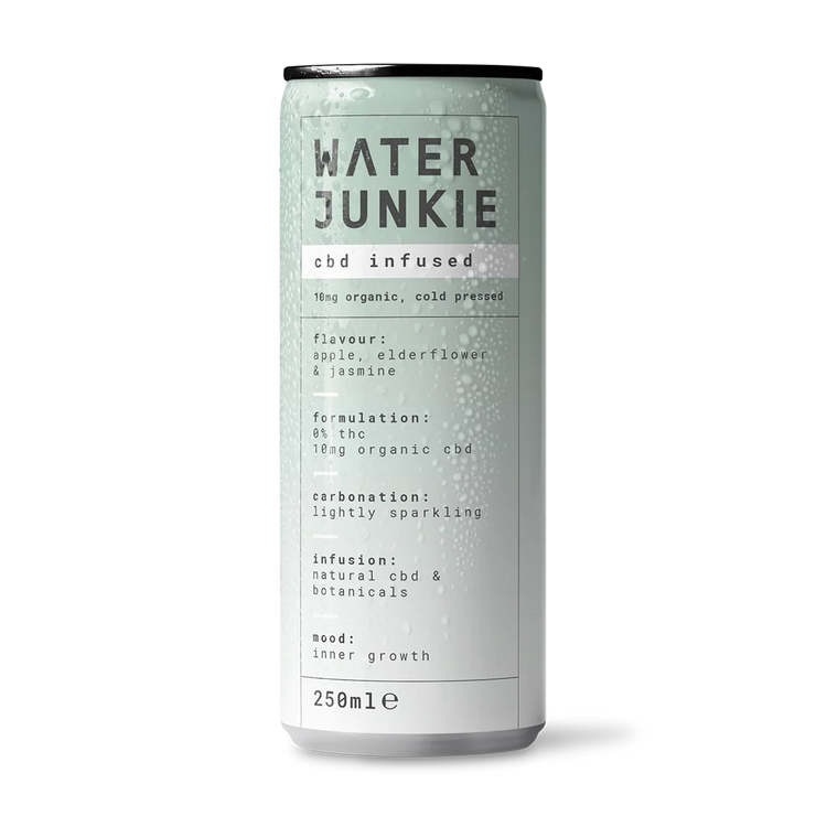 Waterjunkie Cbd Infused Apple Elderflower & Jasmine 250Ml - Sustainable Vegan Groceries Brighton