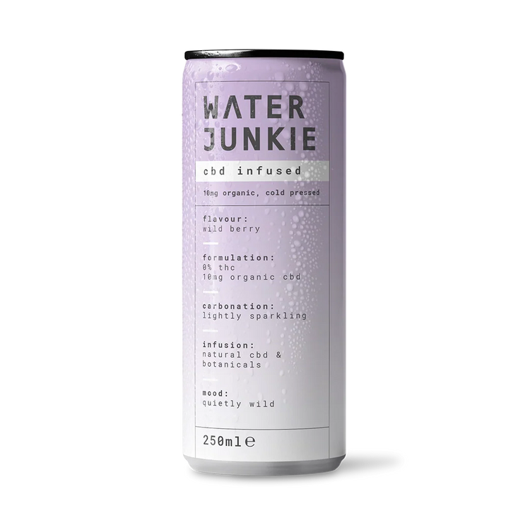 Waterjunkie Cbd Infused Wild Berry Drink 250Ml - Sustainable Vegan Groceries Brighton