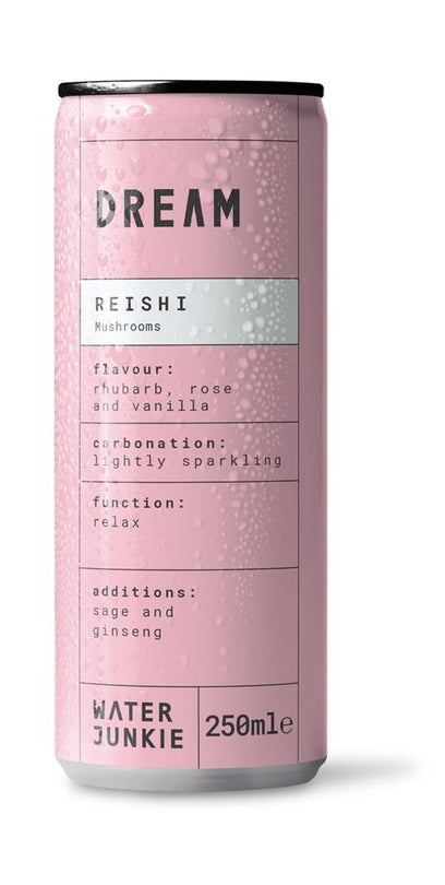 Dream Reishi Mushroom Drink Rhubard Rose & Vanilla 250Ml - Sustainable Vegan Groceries Brighton