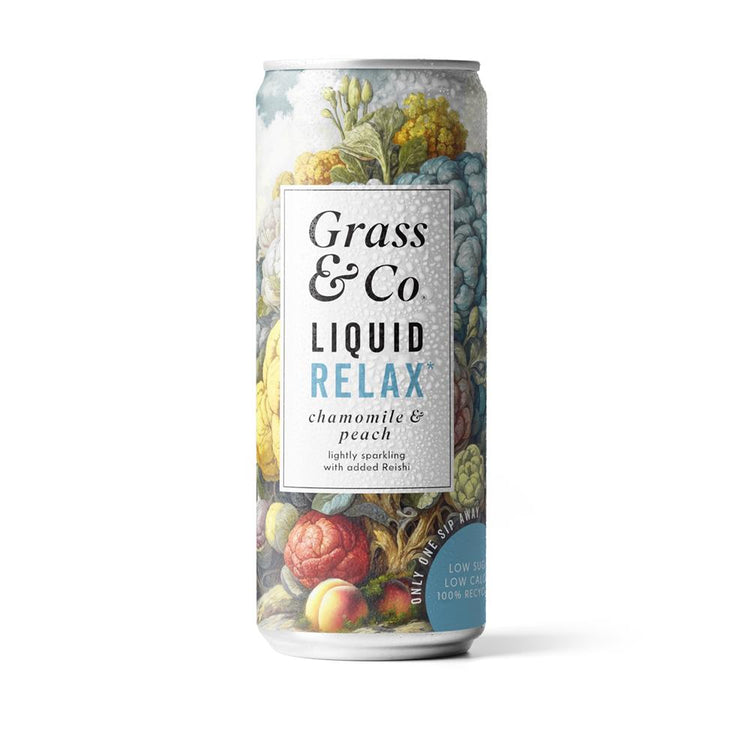 Liquid Relax Peach Chamomile & Reishi Nootropic Drink - Sustainable Vegan Groceries Brighton