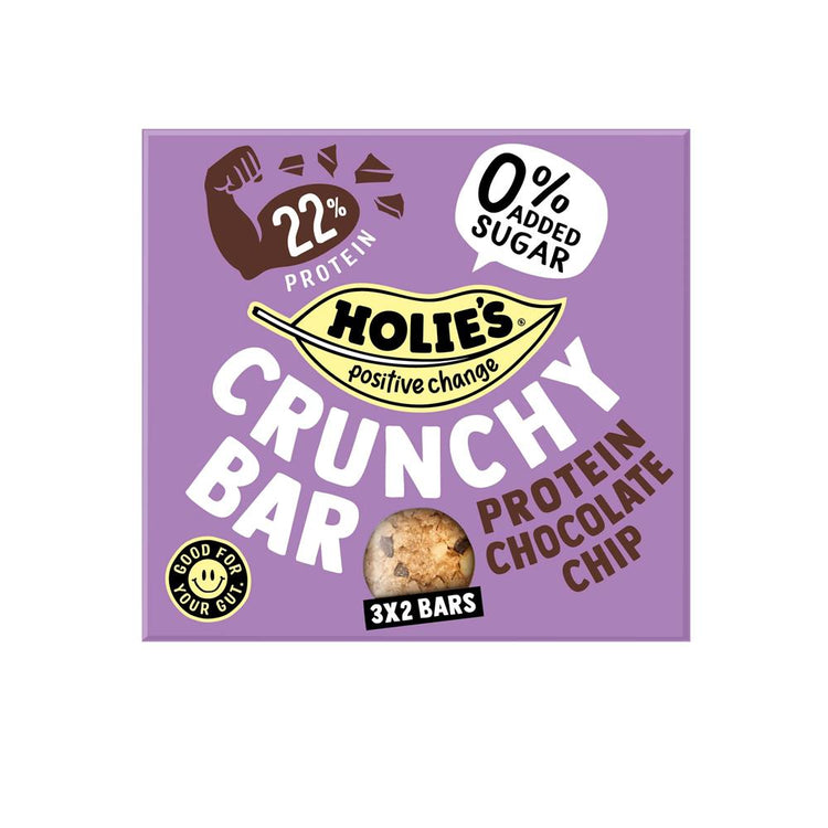 Crunchy Bar Protein Chocolate Chip 120G - Sustainable Vegan Groceries Brighton