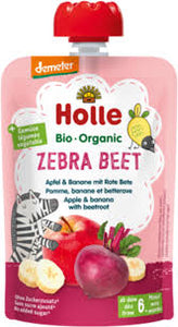Holle Organic Baby Food Pouch - Zebra Beet 100G - Sustainable Vegan Groceries Brighton