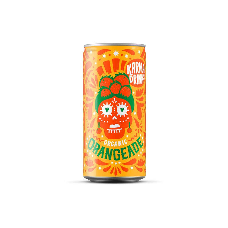 Karma Orangeade 250Ml Can Organic Fairtrade - Sustainable Vegan Groceries Brighton