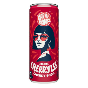 Cherry Lee Soda 250Ml Can Organic Fairtrade - Sustainable Vegan Groceries Brighton