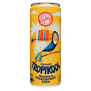 Tropikool Mango And Passionfruit Soda 250Ml Organic Fairtrade - Sustainable Vegan Groceries Brighton