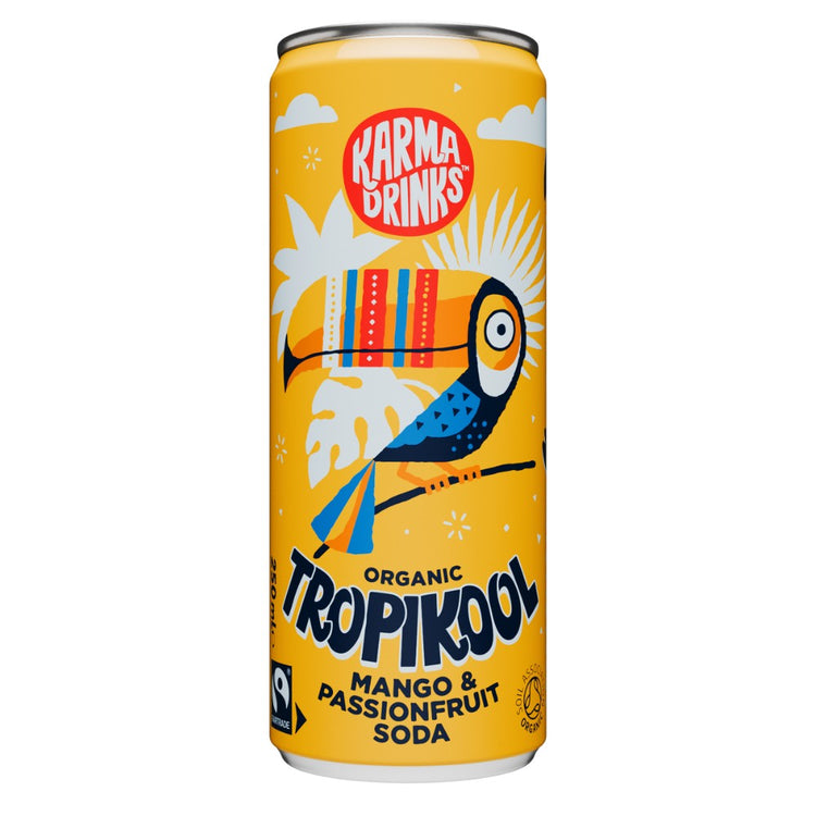 Tropikool Mango And Passionfruit Soda 250Ml Organic Fairtrade - Sustainable Vegan Groceries Brighton