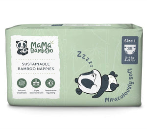 Mama Bamboo Eco Nappies - Size 1 - Sustainable Vegan Groceries Brighton