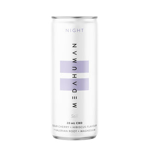 Medahuman Night Is A Sour Cherry & Hibiscus Flavoured Cbd+ Drink - Sustainable Vegan Groceries Brighton