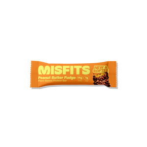 Misfits Plant-Based Peanut Butter Fudge Protein Bar 50G - Sustainable Vegan Groceries Brighton