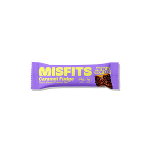 Misfits Plant-Based Caramel Fudge Protein Bar 50G - Sustainable Vegan Groceries Brighton