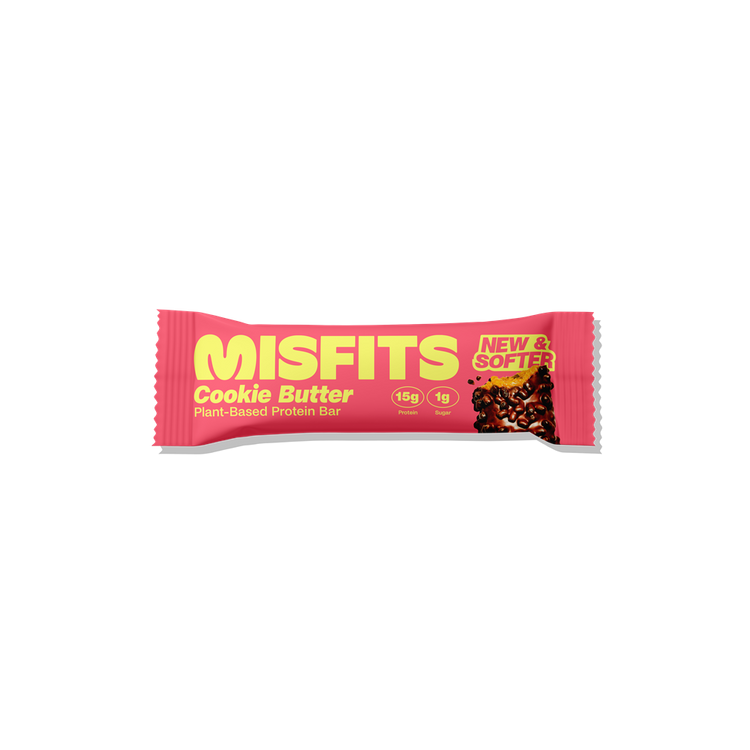 Misfits Plant-Based Cookie Butter Protein Bar 50G - Sustainable Vegan Groceries Brighton