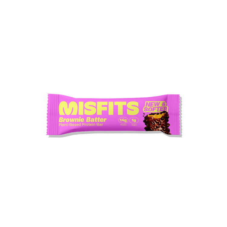 Misfits Plant-Based Brownie Batter Protein Bar 50G - Sustainable Vegan Groceries Brighton