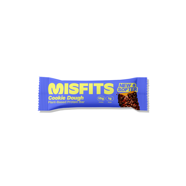 Misfits Plant-Based Cookie Dough Protein Bar 50G - Sustainable Vegan Groceries Brighton