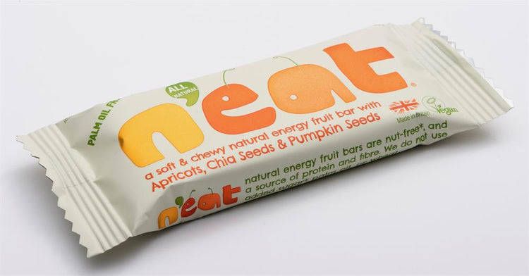 Neat Natural Energy Apricots & Pumpkin Seeds Bar 45G - Sustainable Vegan Groceries Brighton