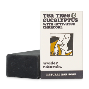 120G Tea Tree & Eucalyptus With Activated Charcoal Natural Soap - Sustainable Vegan Groceries Brighton