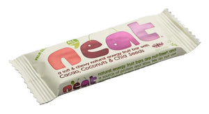Neat Natural Energy Cacao & Coconuts Bar 45G - Sustainable Vegan Groceries Brighton