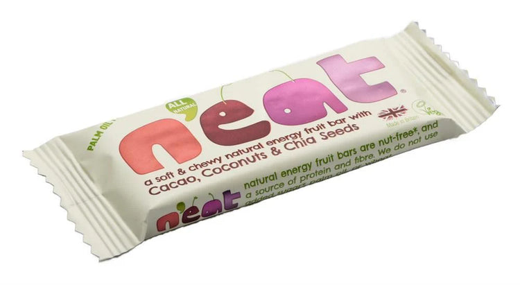 Neat Natural Energy Cacao & Coconuts Bar 45G - Sustainable Vegan Groceries Brighton
