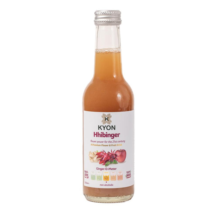Kyon Hhibinger Ginger + Lemon + Apple + Hibiscus Drink 250Ml - Sustainable Vegan Groceries Brighton