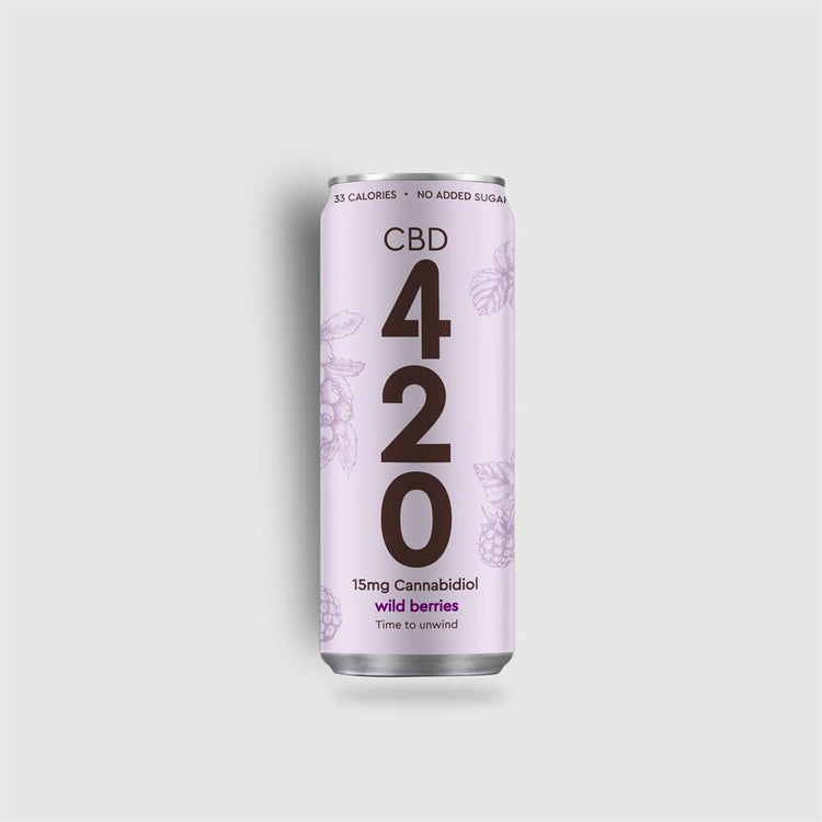 Cbd Infused Sparkling Wild Berries 250Ml Slimline Can - Sustainable Vegan Groceries Brighton