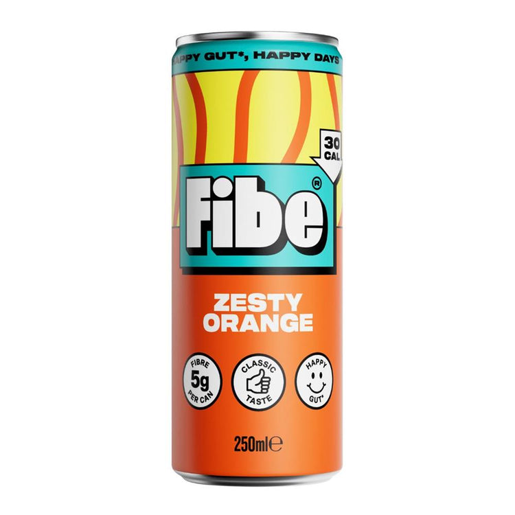 Fibe Prebiotic Soda Zesty Orange 250Ml - Sustainable Vegan Groceries Brighton