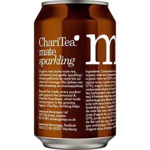 Charitea Mate - Organic Sparkling Iced Tea - 330Ml Cans - Sustainable Vegan Groceries Brighton