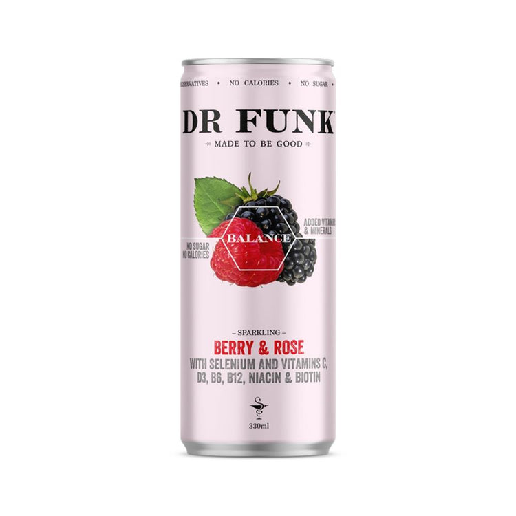 Dr Funk Sparkling Berry & Rose Drink 330Ml - Sustainable Vegan Groceries Brighton