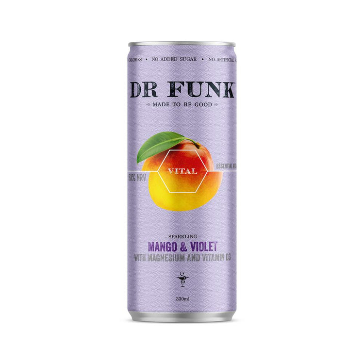 Dr Funk Sparkling Mango & Violet Drink 330Ml - Sustainable Vegan Groceries Brighton