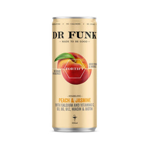 Dr Funk Sparkling Peach & Jasmine Drink 330Ml - Sustainable Vegan Groceries Brighton