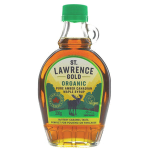 St Lawrence Gold Organic Maple Syrup Grade A Amber 330G - Sustainable Vegan Groceries Brighton