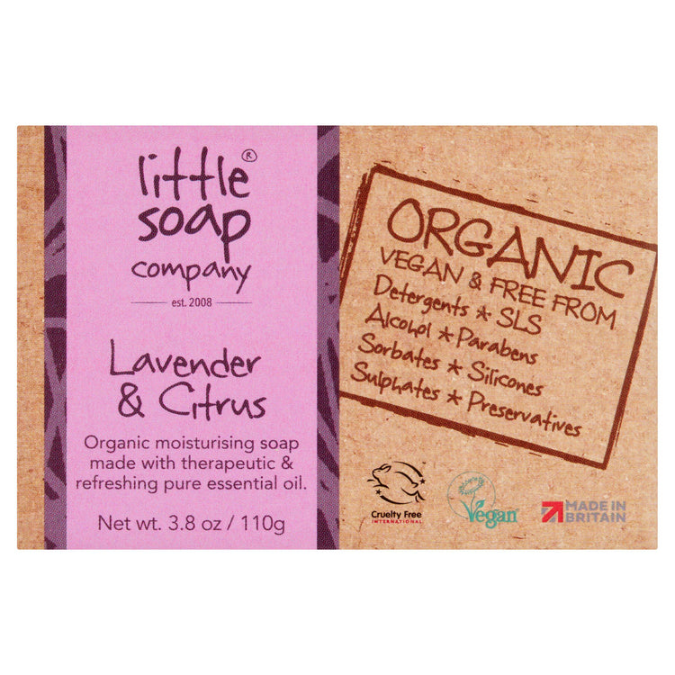 Little Soap Company Lavender & Citrus 110G - Sustainable Vegan Groceries Brighton