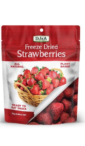 Dj&A Freeze Dried Strawberries 25G - Sustainable Vegan Groceries Brighton
