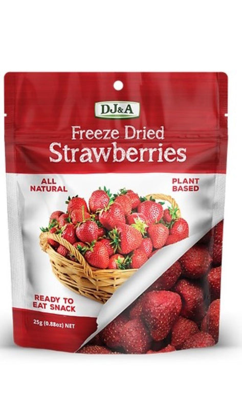 Dj&A Freeze Dried Strawberries 25G - Sustainable Vegan Groceries Brighton