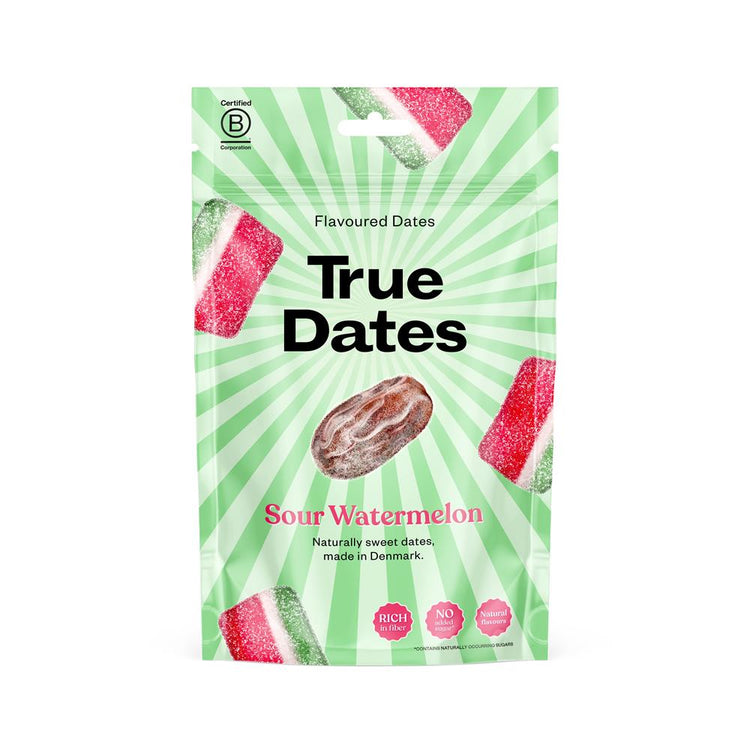 True Dates Sour Watermelon 100G - Sustainable Vegan Groceries Brighton