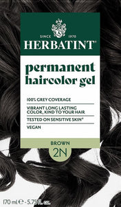 Brown Ammonia Free Hair Colour 2N 150Ml - Sustainable Vegan Groceries Brighton